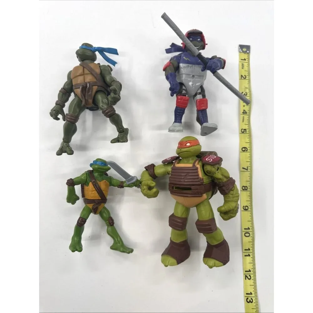 TMNT Action Figure Toys Lot of 4 Poseable Teenage Mutant Ninja Turtles 2003 2012